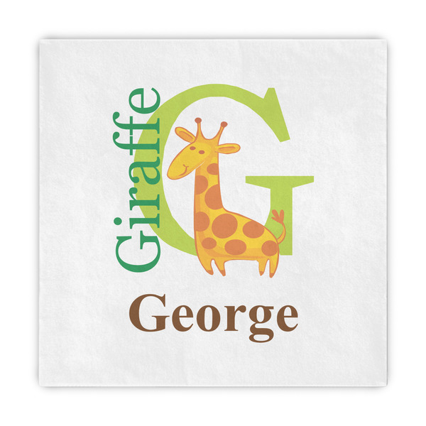 Custom Animal Alphabet Decorative Paper Napkins (Personalized)