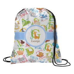 Animal Alphabet Drawstring Backpack - Medium (Personalized)