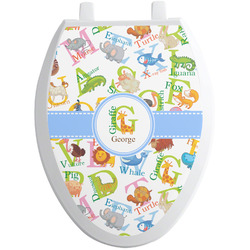 Animal Alphabet Toilet Seat Decal - Elongated (Personalized)