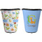 Animal Alphabet Trash Can Black - Front and Back - Apvl