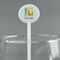 Animal Alphabet White Plastic 5.5" Stir Stick - Round - Main