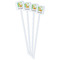 Animal Alphabet White Plastic Stir Stick - Double Sided - Square - Front