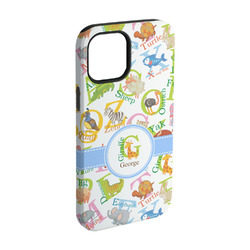 Animal Alphabet iPhone Case - Rubber Lined - iPhone 15 Pro (Personalized)