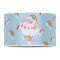 Rainbows and Unicorns 12" Drum Lampshade - FRONT (Poly Film)