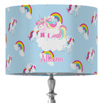 Rainbows and Unicorns 16" Drum Lamp Shade - Fabric (Personalized)