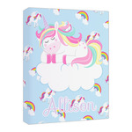 Rainbows and Unicorns Canvas Print - 16x20 (Personalized)