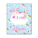 Rainbows and Unicorns Wood Print - 16x20 (Personalized)