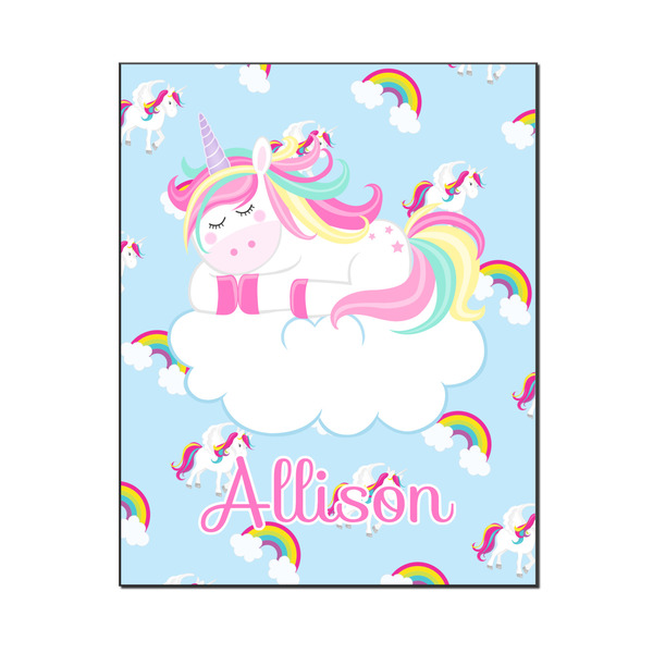 Custom Rainbows and Unicorns Wood Print - 16x20 (Personalized)