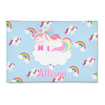 Rainbows and Unicorns 2' x 3' Indoor Area Rug (Personalized)