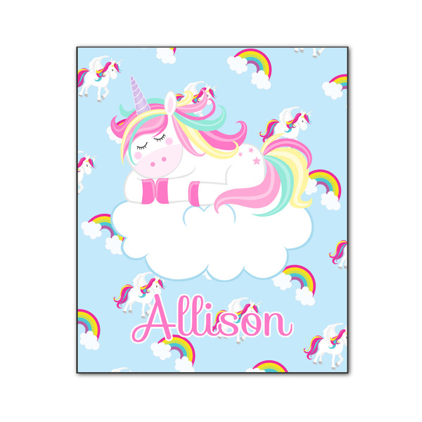 Custom Rainbows and Unicorns Wood Print - 20x24 (Personalized)