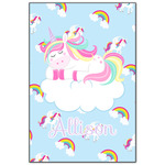 Rainbows and Unicorns Wood Print - 20x30 (Personalized)