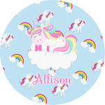 Rainbows and Unicorns Multipurpose Round Labels - Custom Sized (Personalized)