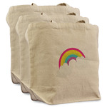 Rainbows and Unicorns Reusable Cotton Grocery Bags - Set of 3