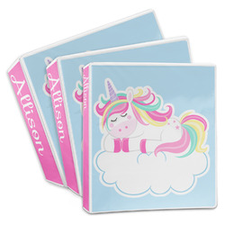 Rainbows and Unicorns 3-Ring Binder (Personalized)