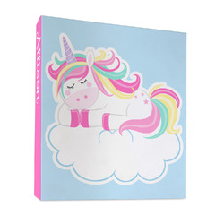 Rainbows and Unicorns 3 Ring Binder - Full Wrap - 1" (Personalized)