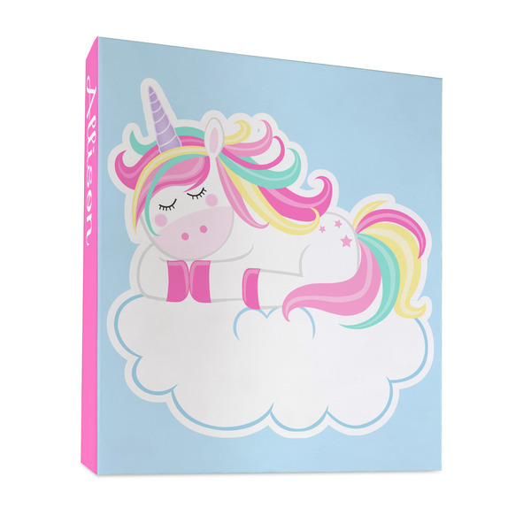 Custom Rainbows and Unicorns 3 Ring Binder - Full Wrap - 1" (Personalized)