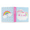 Rainbows and Unicorns 3 Ring Binders - Full Wrap - 1" - OPEN OUTSIDE