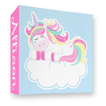 Rainbows and Unicorns 3 Ring Binder - Full Wrap - 3" (Personalized)