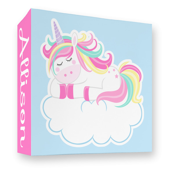 Custom Rainbows and Unicorns 3 Ring Binder - Full Wrap - 3" (Personalized)