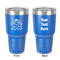 Rainbows and Unicorns 30 oz Stainless Steel Ringneck Tumbler - Blue - Double Sided - Front & Back