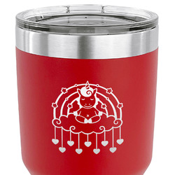 Rainbows and Unicorns 30 oz Stainless Steel Tumbler - Red - Single Sided