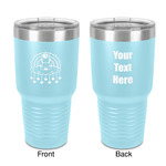 Rainbows and Unicorns 30 oz Stainless Steel Tumbler - Teal - Double-Sided (Personalized)