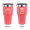 Rainbows and Unicorns 30 oz Stainless Steel Ringneck Tumblers - Coral - Double Sided - APPROVAL