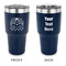 Rainbows and Unicorns 30 oz Stainless Steel Ringneck Tumblers - Navy - Double Sided - APPROVAL