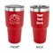 Rainbows and Unicorns 30 oz Stainless Steel Ringneck Tumblers - Red - Double Sided - APPROVAL