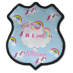 Rainbows and Unicorns Iron On Shield Patch C w/ Name or Text