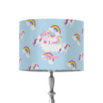 Rainbows and Unicorns 8" Drum Lamp Shade - Fabric (Personalized)