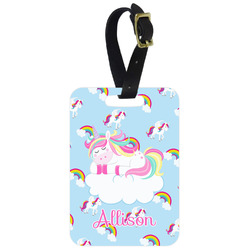 Rainbows and Unicorns Metal Luggage Tag w/ Name or Text