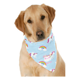 Rainbows and Unicorns Dog Bandana Scarf w/ Name or Text