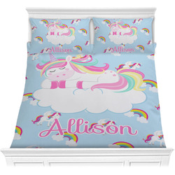 Rainbows and Unicorns Comforter Set - Full / Queen w/ Name or Text