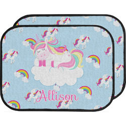 Rainbows and Unicorns Car Floor Mats (Back Seat) w/ Name or Text