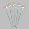 Rainbows and Unicorns Clear Plastic 7" Stir Stick - Round - Fan View