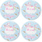 Rainbows and Unicorns Coaster Round Rubber Back - Apvl