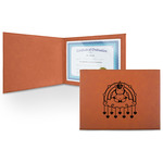 Rainbows and Unicorns Leatherette Certificate Holder - Front