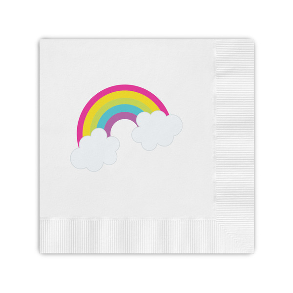 Custom Rainbows and Unicorns Coined Cocktail Napkins