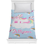 Rainbows and Unicorns Comforter - Twin w/ Name or Text