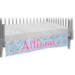 Rainbows and Unicorns Crib Skirt w/ Name or Text