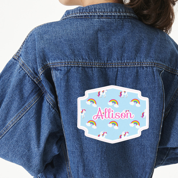 Custom Rainbows and Unicorns Large Custom Shape Patch - 2XL (Personalized)