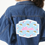 Rainbows and Unicorns Twill Iron On Patch - Custom Shape - 3XL (Personalized)