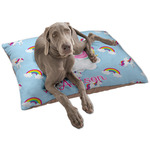 Rainbows and Unicorns Dog Bed - Large w/ Name or Text