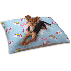 Rainbows and Unicorns Dog Bed - Small w/ Name or Text