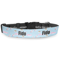 Rainbows and Unicorns Deluxe Dog Collar - Double Extra Large (20.5" to 35") (Personalized)