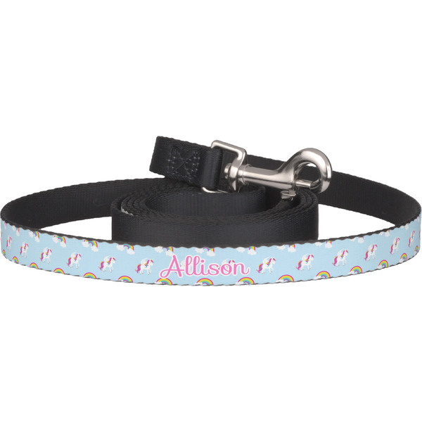 Custom Rainbows and Unicorns Dog Leash (Personalized)