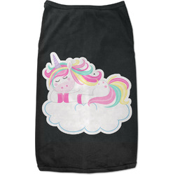 Rainbows and Unicorns Black Pet Shirt - XL