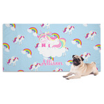 Rainbows and Unicorns Dog Towel w/ Name or Text