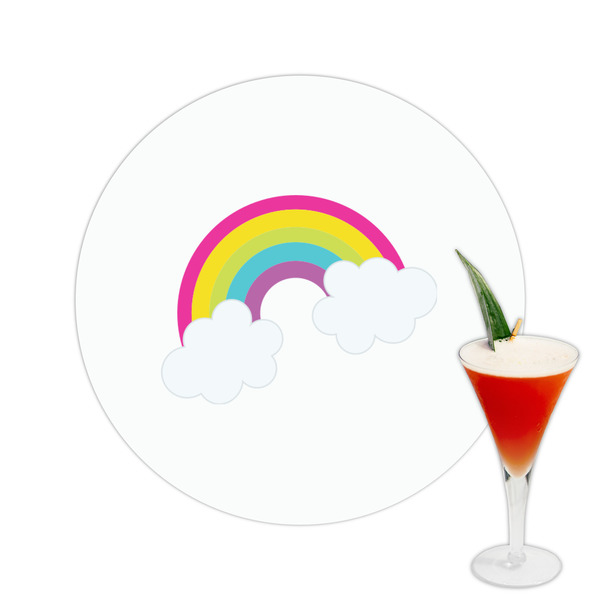 Custom Rainbows and Unicorns Printed Drink Topper -  2.5"